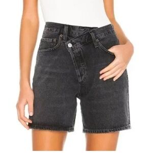 AGOLDE Criss Cross Upsized Denim Shorts